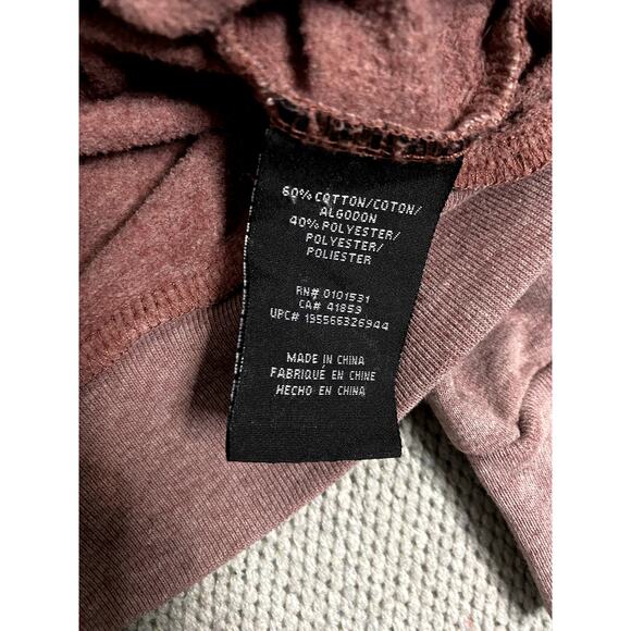 Disney Mickey Mouse Hoodie Womens XL Dusty Rose Pullover Spell Out Large Mickey - Picture 7 of 15